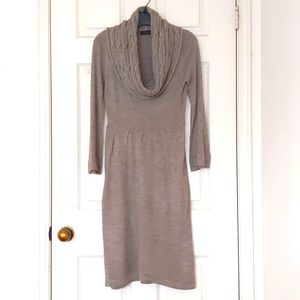 NWT. The Limited Woman's Sweater dress with big knit pattern cowl neck.